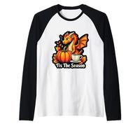 Tis The Season Dragon Fall Autumn Pumpkin Spice Vintage Camiseta Manga Raglan