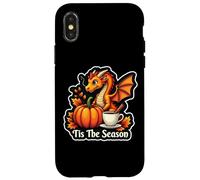 Tis The Season Dragon Fall Autumn Pumpkin Spice Vintage Carcasa para iPhone X/XS