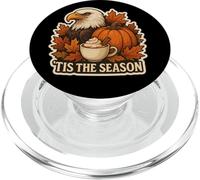 Tis The Season Eagle Fall American Autumn Pumpkin Leaves USA PopSockets PopGrip para MagSafe