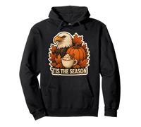 Tis The Season Eagle Fall American Autumn Pumpkin Leaves USA Sudadera con Capucha