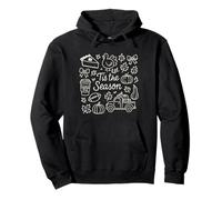 Tis The Season Fall Doodle Art Cozy Autumn Pumpkin Spice Sudadera con Capucha