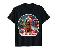 Tis The Season Field Spaniel Dog, Feliz Navidad, mamá, papá, diversión Camiseta