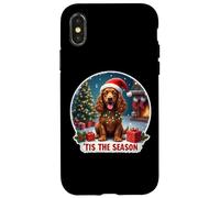 Tis The Season Field Spaniel Dog, Feliz Navidad, mamá, papá, diversión Carcasa para iPhone X/XS