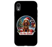 Tis The Season Field Spaniel Dog, Feliz Navidad, mamá, papá, diversión Carcasa para iPhone XR
