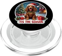Tis The Season Field Spaniel Dog, Feliz Navidad, mamá, papá, diversión PopSockets PopGrip para MagSafe