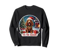 Tis The Season Field Spaniel Dog, Feliz Navidad, mamá, papá, diversión Sudadera