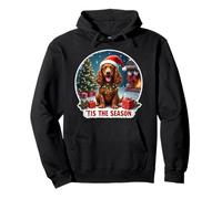 Tis The Season Field Spaniel Dog, Feliz Navidad, mamá, papá, diversión Sudadera con Capucha