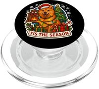 Tis The Season Finlandés Spitz Perro Feliz Navidad Mamá Papá Diversión PopSockets PopGrip para MagSafe