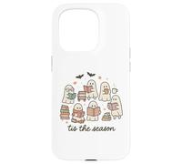 Tis The Season Ghost Readers Cute Halloween Bookish Carcasa para iPhone 15 Pro