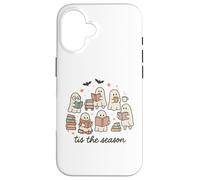 Tis The Season Ghost Readers Cute Halloween Bookish Carcasa para iPhone 16