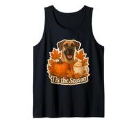 Tis The Season Gran Perro danés otoño otoño Calabaza Especias Lindo Camiseta sin Mangas