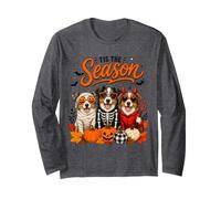 Tis The Season Halloween Australian Shepherd Pumpkin Costume Manga Larga