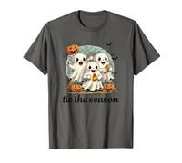 Tis The Season Halloween Fantasmas Calabazas Murciélagos Arañas Diversión Camiseta