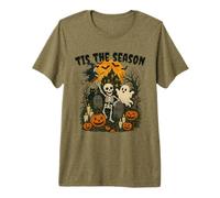 Tis The Season Halloween Skeleton Ghost Vibes Men Women Camiseta Premium