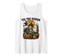Tis The Season Halloween Skeleton Ghost Vibes Men Women Camiseta sin Mangas