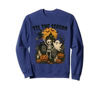 Tis The Season Halloween Skeleton Ghost Vibes Men Women Sudadera