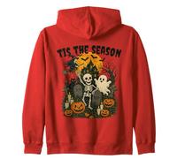 Tis The Season Halloween Skeleton Ghost Vibes Men Women Sudadera con Capucha