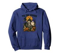 Tis The Season Halloween Skeleton Ghost Vibes Men Women Sudadera con Capucha