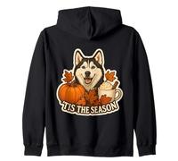 Tis The Season Husky Siberian Dog Fall Autumn Pumpkin Spice Sudadera con Capucha