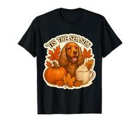 Tis The Season Inglés Cocker Spaniel Perro Otoño Otoño Latte Camiseta