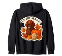 Tis The Season Irish Setter Dog Otoño-Otoño Pumpkin Spice Sudadera con Capucha