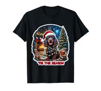 Tis The Season Irish Water Spaniel, Navidad, mamá, papá, Divertido Camiseta