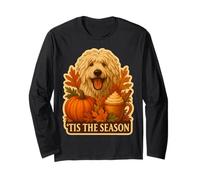 Tis The Season Komondor Dog Vintage Pumpkin Vintage Tis The Season Manga Larga