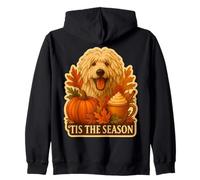 Tis The Season Komondor Dog Vintage Pumpkin Vintage Tis The Season Sudadera con Capucha
