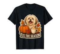 Tis The Season Lhasa Apso Dog Otoño-Otoño Calabaza Spice Lindo Camiseta
