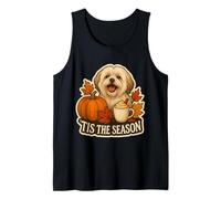 Tis The Season Lhasa Apso Dog Otoño-Otoño Calabaza Spice Lindo Camiseta sin Mangas