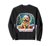Tis The Season Lhasa Apso Perro Feliz Navidad Mamá Papá Navidad Sudadera