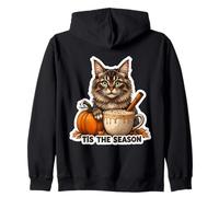 Tis The Season Maine Coon Cat, Taza de Especias para Calabaza, otoño y otoño Sudadera con Capucha