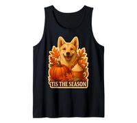 Tis The Season Noruego Buhund Dog Fall Autumn Pumpkin Cup Camiseta sin Mangas