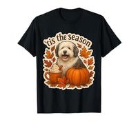 Tis The Season Old English Sheepdog Dog Fall Autumn Pumpkin Camiseta