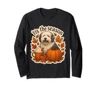 Tis The Season Old English Sheepdog Dog Fall Autumn Pumpkin Manga Larga