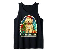 Tis The Season Old English Sheepdog Dog Feliz Navidad Navidad Camiseta sin Mangas
