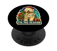 Tis The Season Old English Sheepdog Dog Feliz Navidad Navidad PopSockets PopGrip Adhesivo