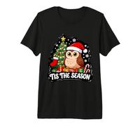 Tis The Season Owl Lover Árbol de Navidad Festivo Navidad Navidad Camiseta Premium