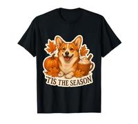 Tis The Season Pembroke Welsh Corgi Dog Otoño-Otoño Calabaza Camiseta