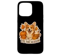 Tis The Season Pembroke Welsh Corgi Dog Otoño-Otoño Calabaza Carcasa para iPhone 15 Pro MAX