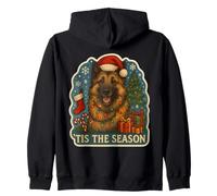 Tis The Season Perro Belga Tervuren Feliz Navidad Mamá Papá Sudadera con Capucha