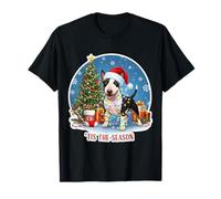 Tis The Season - Perro Bull Terrier en Miniatura Feliz Navidad Camiseta