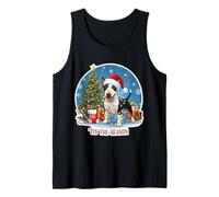 Tis The Season - Perro Bull Terrier en Miniatura Feliz Navidad Camiseta sin Mangas
