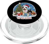 Tis The Season - Perro Bull Terrier en Miniatura Feliz Navidad PopSockets PopGrip para MagSafe