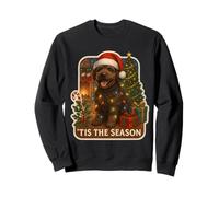 Tis The Season Perro de Agua Español Feliz Navidad Mamá Papá Diversión Sudadera