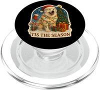 Tis The Season Perro de los Grandes Pirineos Feliz Navidad PopSockets PopGrip para MagSafe