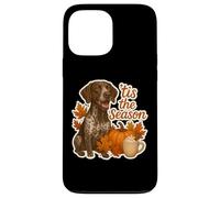 Tis The Season, Perro Puntero alemán de Pelo Corto, café de otoño Carcasa para iPhone 13 Pro MAX
