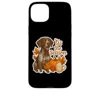 Tis The Season, Perro Puntero alemán de Pelo Corto, café de otoño Carcasa para iPhone 15 Plus
