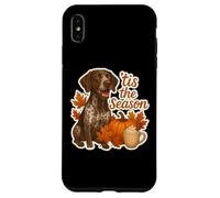 Tis The Season, Perro Puntero alemán de Pelo Corto, café de otoño Carcasa para iPhone XS MAX