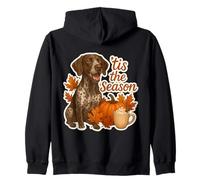 Tis The Season, Perro Puntero alemán de Pelo Corto, café de otoño Sudadera con Capucha